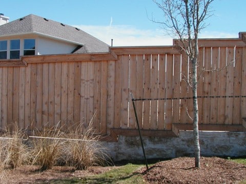 oversized cap and trim fence