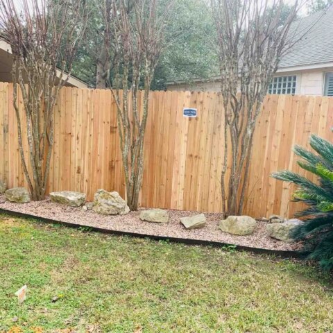 Six foot privacy fence dog ear style