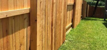six foot privacy fence in a good neighbor style