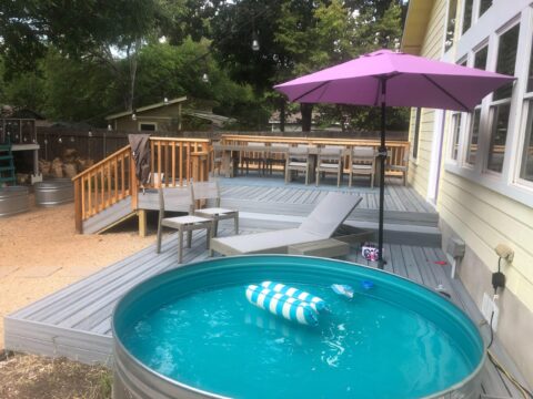 cowboy pool built in composite deck