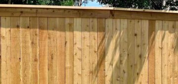 six foot privacy fence with cap and trim