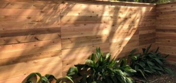 six foot horizontal fence with cap and trim